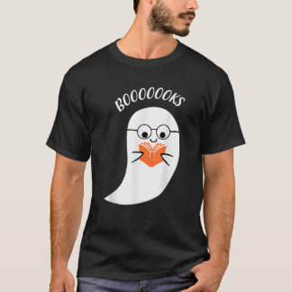 Cute Booooks Ghost Read More Books Funny Teacher H T-Shirt