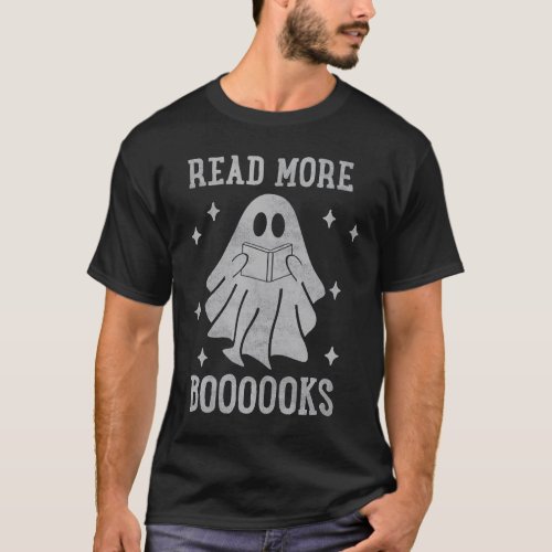 Cute Booooks Ghost Read More Books  Teacher Hallow T_Shirt