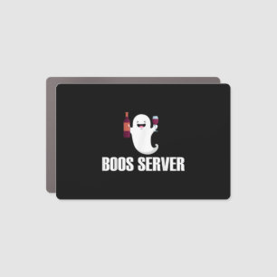 Cute Boos Server Bartender Waitress Halloween Car Magnet