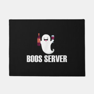 Cute Boos Server Bartender Waitress Halloween Doormat
