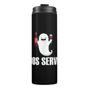 Cute Boos Server Bartender Waitress Halloween Thermal Tumbler