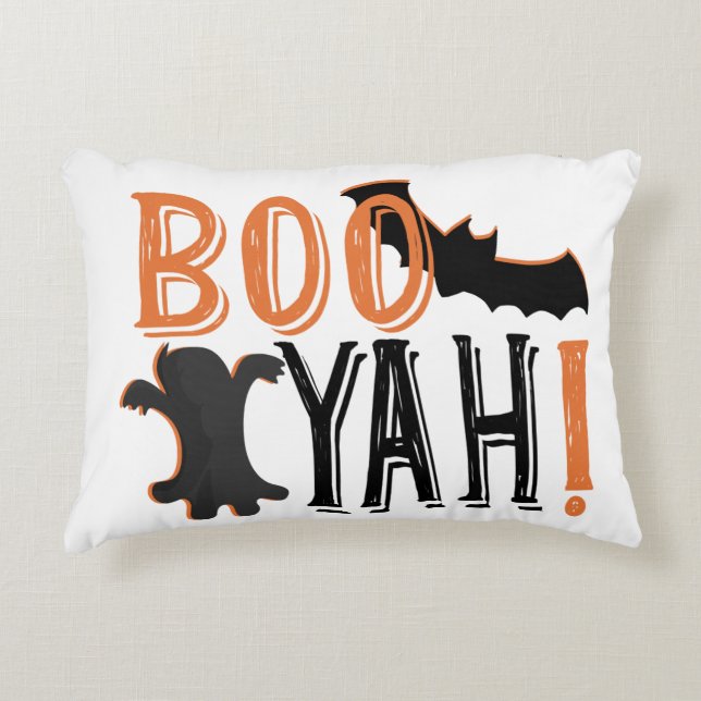cute booyah halloween accent pillow (Front)