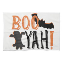 cute booyah halloween kitchen towel