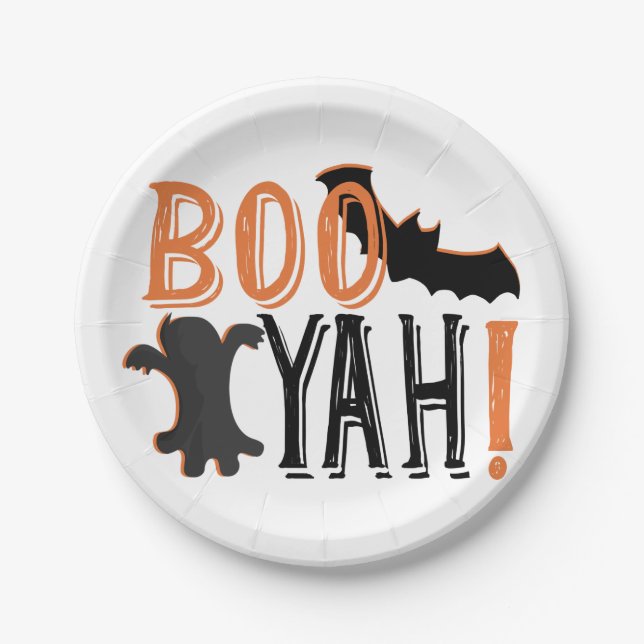 cute booyah halloween paper plates (Front)