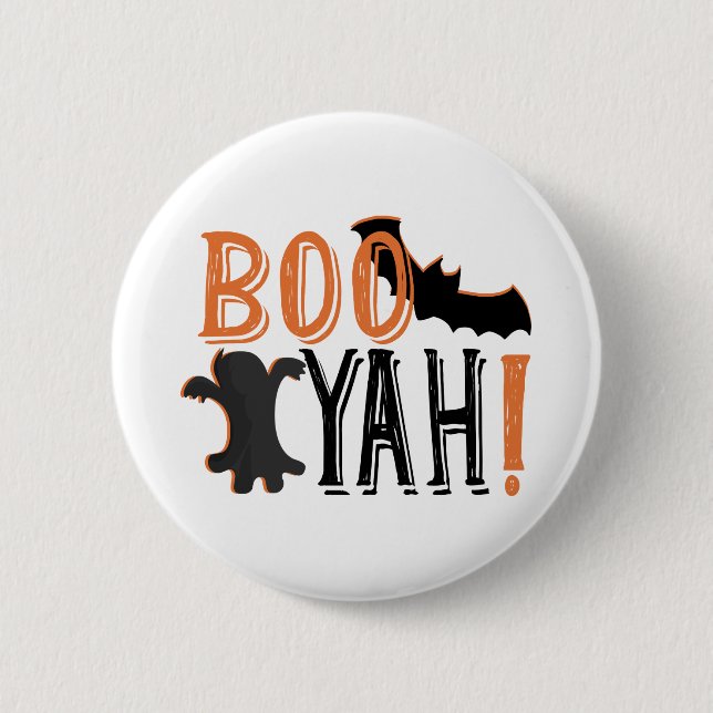 cute booyah halloween pinback button (Front)