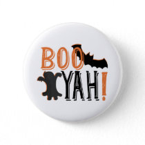 cute booyah halloween pinback button