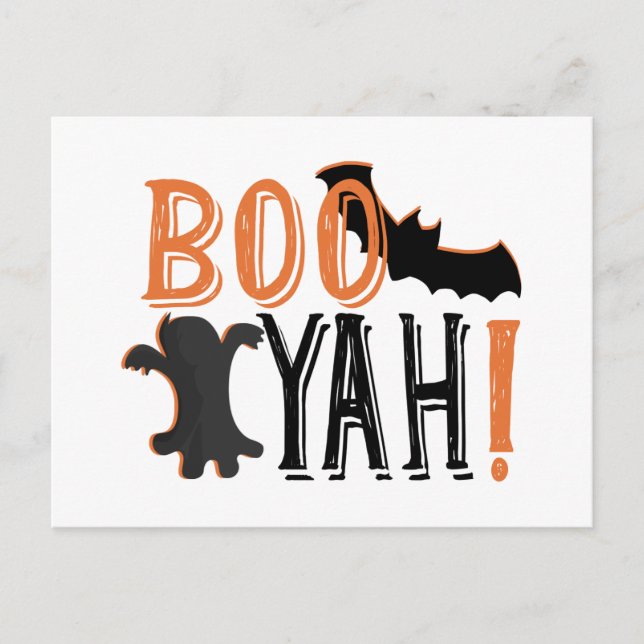 cute booyah halloween postcard (Front)
