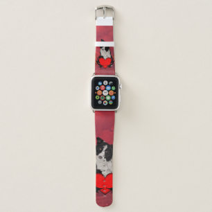 Cute border collie apple watch band