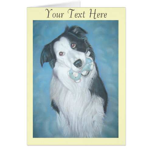 cute border collie dog and teddy art portrait