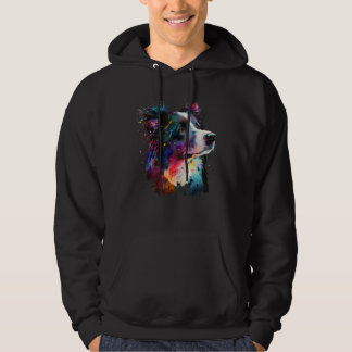 Cute Border Collie Dog on Border Collie 3 Hoodie