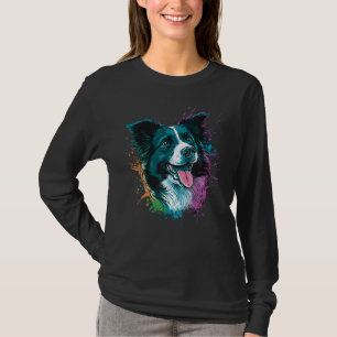 Cute Border Collie Dog on Border Collie Lover_3 T-Shirt