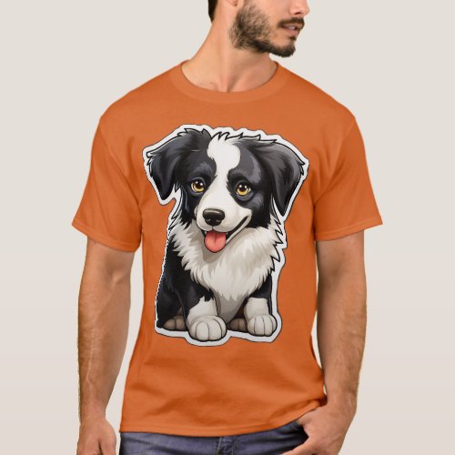 Cute Border Collie Dogs Funny Border Collie 2 T_Shirt