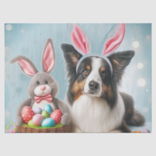 Cute Border Collie Easter Vibe  Tissue Paper