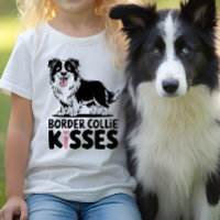 Cute Border Collie Kisses Cartoon Puppy Dog Lover