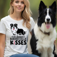 Cute Border Collie Kisses Mom Puppy Dog Lover Gift