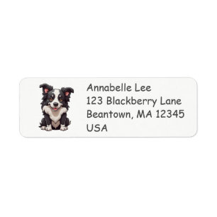 Cute Border Collie Label
