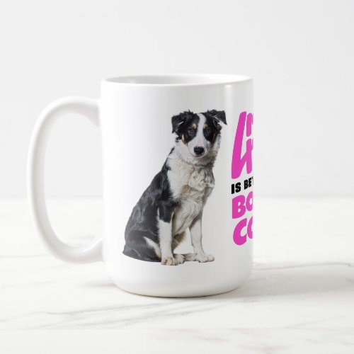 Cute Border Collie Lover Black White Puppy Dog   Coffee Mug