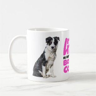 Cute Border Collie Lover Black White Puppy Dog Coffee Mug