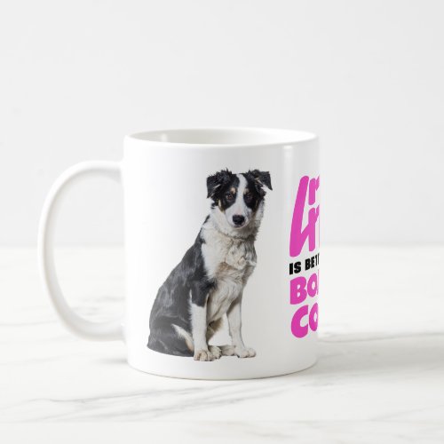 Cute Border Collie Lover Black White Puppy Dog  Coffee Mug