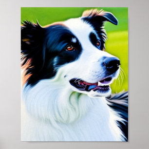 Cute Border Collie Poster