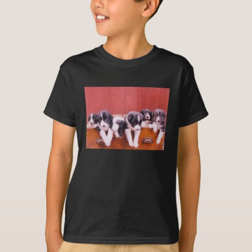 Cute Border Collie Puppies Animal T_Shirt