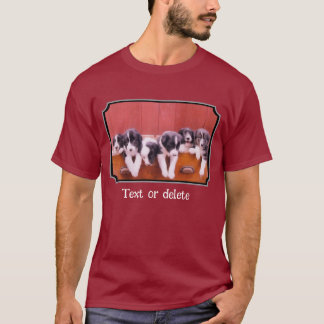 Cute Border Collie Puppies Personalized T-Shirt