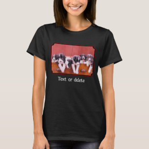 Cute Border Collie Puppies Personalized T-Shirt