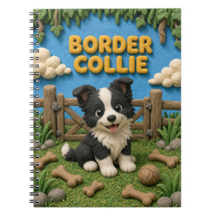 Cute Border Collie Puppy, Baby Dog Notebook