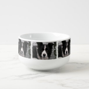 Cute Border Collie Soup Mug