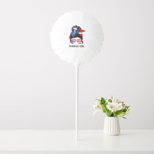 Cute Boricua Girl Puerto Rico Flag Balloon