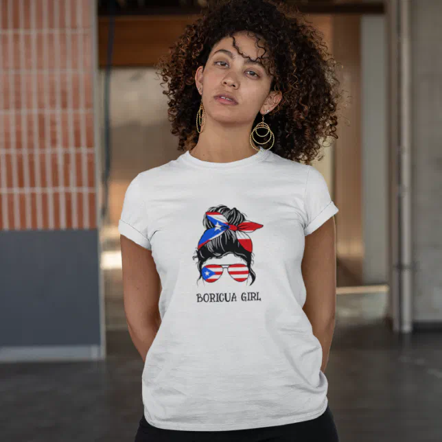 Cute Boricua Girl Puerto Rico Flag T Shirt Zazzle 2135