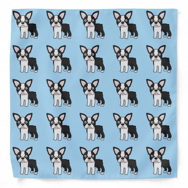 Cute Boston Terrier Bandana (Front)