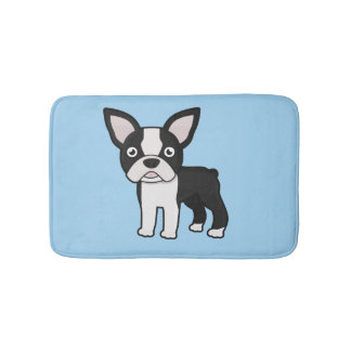 Cute Boston Terrier Bathroom Mat