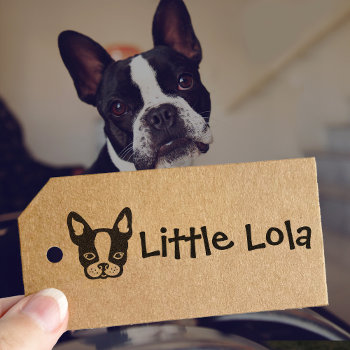 Cute Boston Terrier Bulldog Frenchie Name Self-inking Stamp by splendidsummer at Zazzle