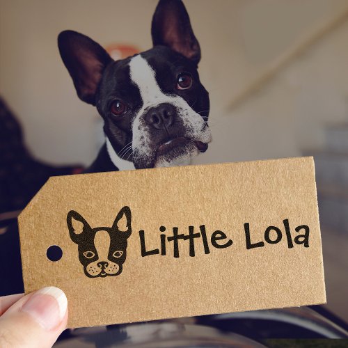 Cute Boston Terrier Bulldog Frenchie Name Self_inking Stamp