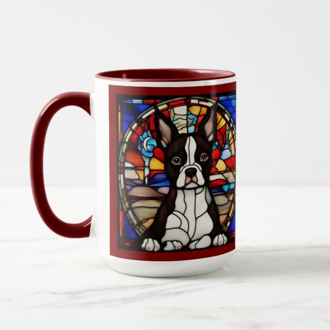 Cute Boston Terrier Coffee Mug (Left)