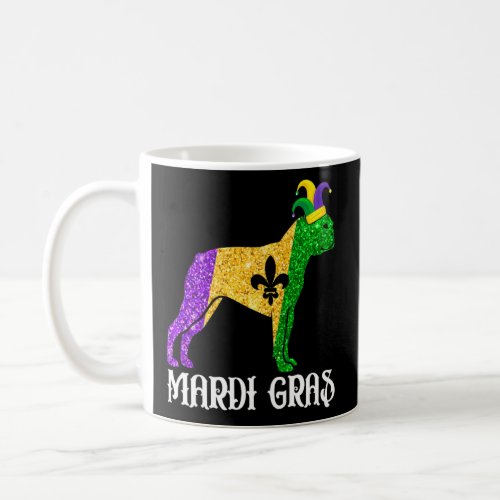 Cute Boston Terrier Dog Lover Mardi Gras Party Jes Coffee Mug