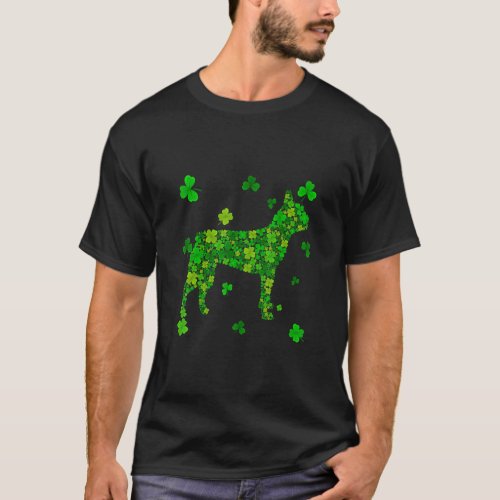 Cute Boston Terrier Dog Shamrock Irish St Patricks T_Shirt