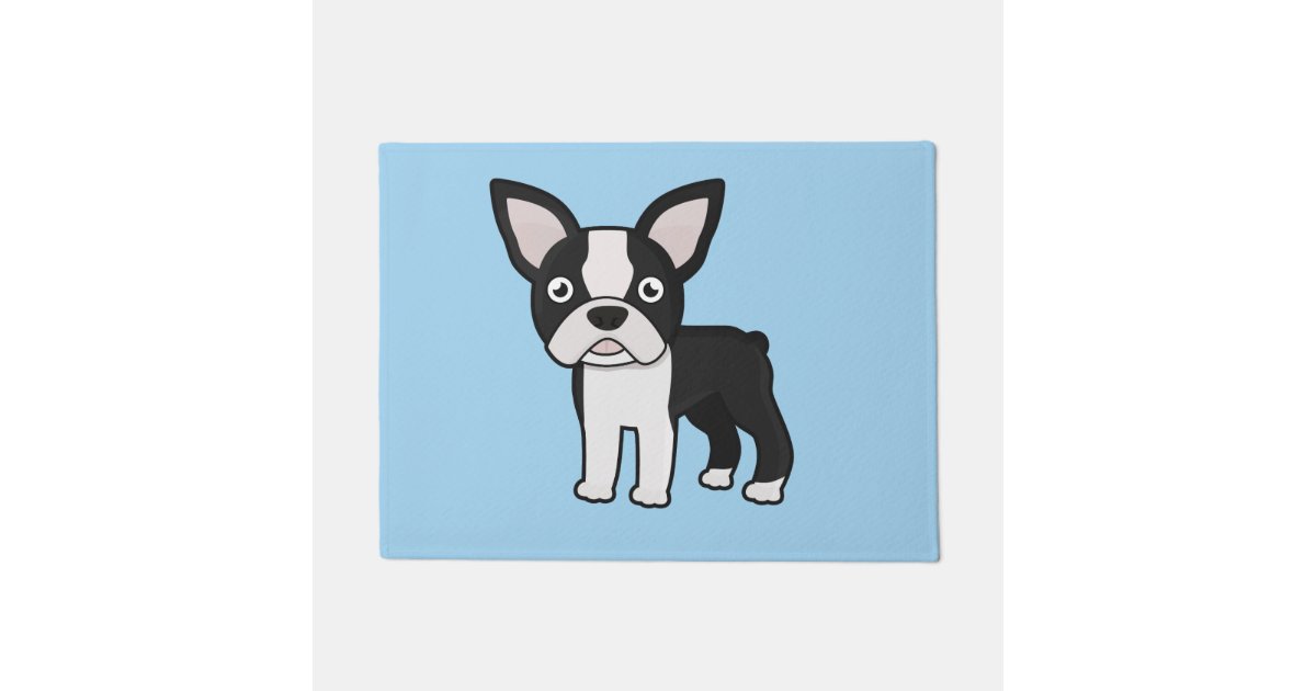 Cute Boston Terrier Doormat Zazzle Com