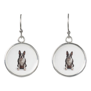 Cute Boston Terrier Drop Earrings