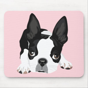 Cute Boston Terrier Gift Puppy Dog Lover Mouse Pad