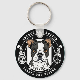 Cute Boston Terrier Keychain