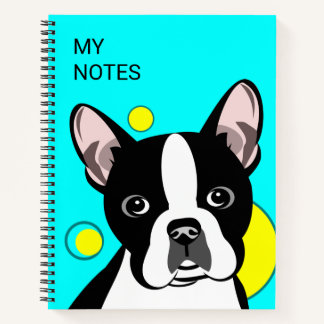 Cute Boston Terrier Kids Notebook
