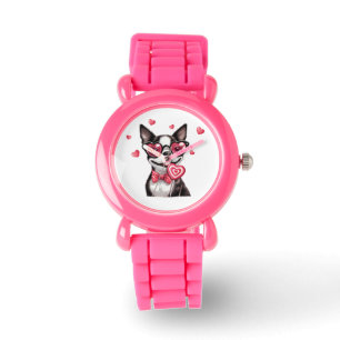 Cute Boston Terrier Kids' Watch