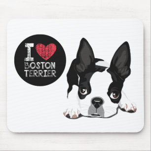 Cute Boston Terrier Mom Puppy Funny Dog Lover Mouse Pad