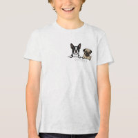 Cute Boston Terrier & Pug Dog pocket size