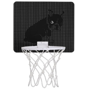Cute Boston Terrier puppy Mini Basketball Hoop