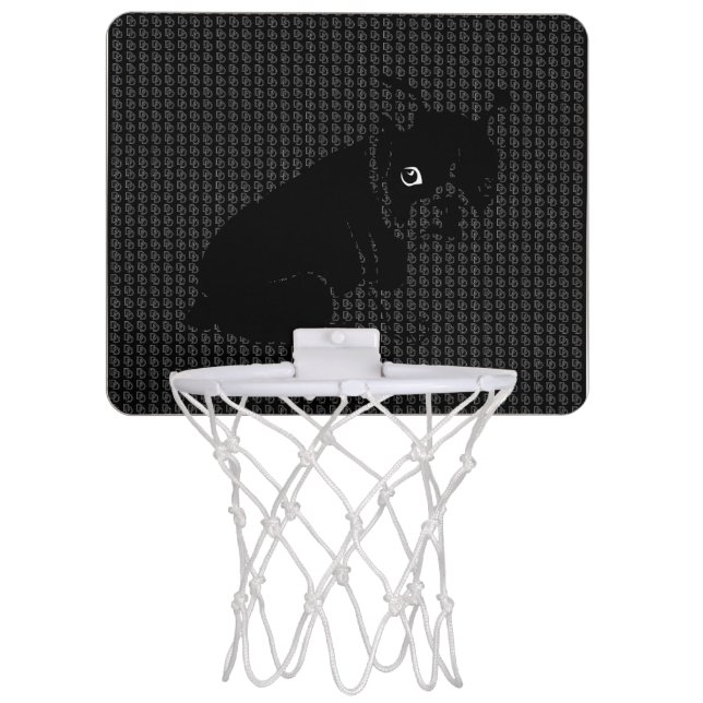 Cute Boston Terrier puppy Mini Basketball Hoop (Front)