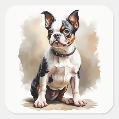 Cute Boston Terrier Puppy Sticker