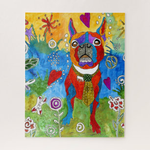 Cute Boston Terrier Puzzle - 520 Pieces